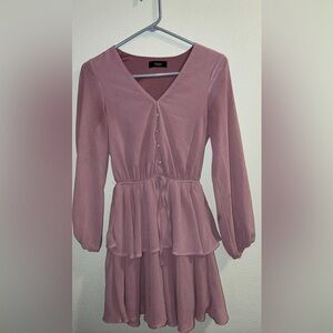 Trac Dusty Rose V-Neck Dress
